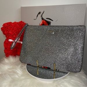 NWOT Coach Fragrance Extra Large Glittery Wristlet Clutch Cosmetic Travel Case